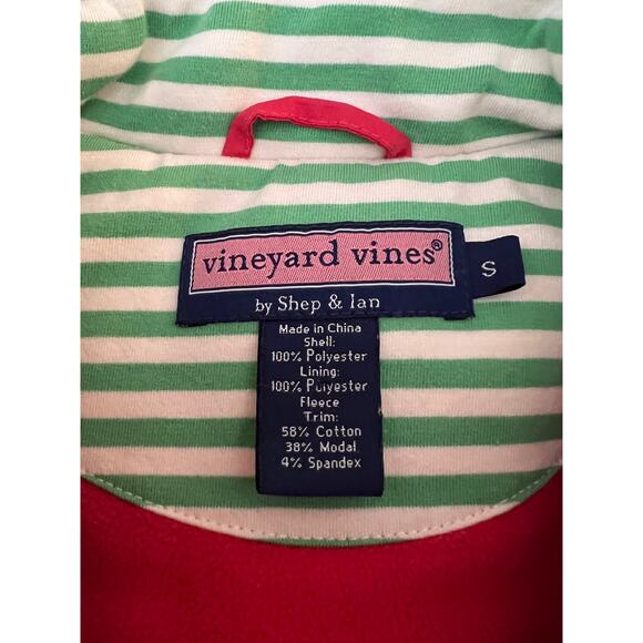 Vineyard Vines Salmon Coral Pink Quilted Puffer Zip Up Pockets Vest Size S - Picture 6 of 8